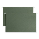 Smead SMD64110 Hanging File Folders, Untabbed, 11 Point Stock, Legal, Green, 25/box