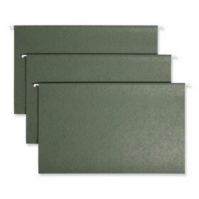 Smead SMD64135 Hanging Folders, Legal Size, 1/3-Cut Tabs, Standard Green, 25/Box