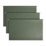 Smead SMD64136 Tuff Hanging Folder With Easy Slide Tab, Legal, Standard Green, 20/pack