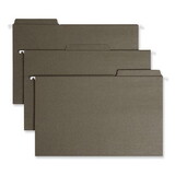 Smead SMD64137 Fastab Recycled Hanging File Folders, Legal, Green, 20/box
