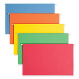 Smead SMD64159 Hanging File Folders, 1/5 Tab, 11 Point Stock, Legal, Assorted Colors, 25/box