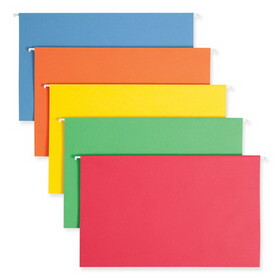 Smead SMD64159 Colored Hanging File Folders with 1/5 Cut Tabs, Legal Size, 1/5-Cut Tabs, Assorted Colors, 25/Box
