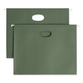 Smead SMD64220 Hanging Pockets with Full-Height Gusset, 1 Section, 3.5" Capacity, Letter Size, Standard Green, 10/Box