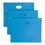Smead SMD64250 2" Capacity Closed Side Flexible Hanging File Pockets, Letter, Sky Blue, 25/box, Price/BX