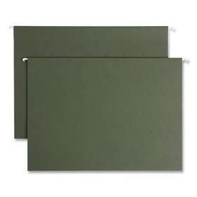 Smead SMD64379 Box Bottom Hanging File Folders, 3" Capacity, Legal Size, Standard Green, 25/Box