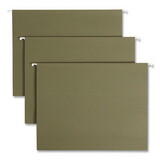Smead SMD65001 Recycled Hanging File Folders, 1/5 Tab, 11 Point Stock, Letter, Green, 25/box