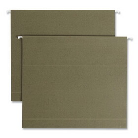 Smead SMD65090 Box Bottom Hanging File Folders, 2" Capacity, Letter Size, Standard Green, 25/Box