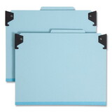 Smead SMD65115 Six Section Hanging Classification Folder, Pressboard/kraft, Letter, Blue