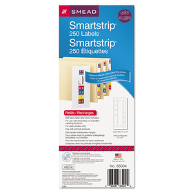 Smead SMD66004 Smartstrip Refill Label Kit, 250 Label Forms/pack, Laser, 250/pack