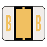 Smead SMD67072 A-Z Color-Coded Bar-Style End Tab Labels, Letter B, Light Orange, 500/roll