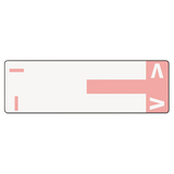 Smead SMD67160 Alpha-Z Color-Coded First Letter Name Labels, I & V, Pink, 100/pack