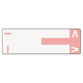 Smead SMD67160 AlphaZ Color-Coded First Letter Combo Alpha Labels, I/V, 1.16 x 3.63, Pink/White, 5/Sheet, 20 Sheets/Pack