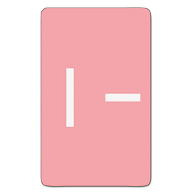Smead SMD67179 AlphaZ Color-Coded Second Letter Alphabetical Labels, I, 1 x 1.63, Pink, 10/Sheet, 10 Sheets/Pack