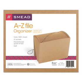 Smead SMD70121 A-Z Indexed Expanding Files, 21 Pockets, Kraft, Letter, Brown