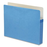 SMEAD MANUFACTURING CO. SMD73215 1 3/4" Exp Colored File Pocket, Straight Tab, Letter, Blue