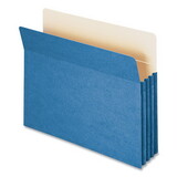 SMEAD MANUFACTURING CO. SMD73225 3 1/2" Exp Colored File Pocket, Straight Tab, Letter, Blue