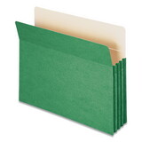SMEAD MANUFACTURING CO. SMD73226 3 1/2" Exp Colored File Pocket, Straight Tab, Letter, Green