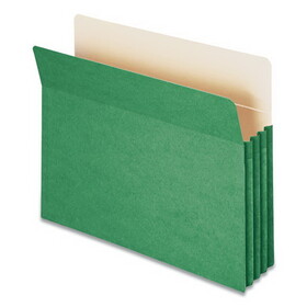 SMEAD MANUFACTURING CO. SMD73226 3 1/2" Exp Colored File Pocket, Straight Tab, Letter, Green