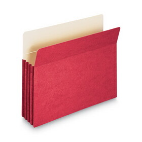 SMEAD MANUFACTURING CO. SMD73231 3 1/2" Exp Colored File Pocket, Straight Tab, Letter, Red