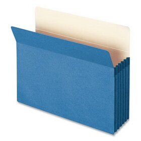 SMEAD MANUFACTURING CO. SMD73235 5 1/4" Exp Colored File Pocket, Straight Tab, Letter, Blue