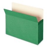 SMEAD MANUFACTURING CO. SMD73236 5 1/4" Exp Colored File Pocket, Straight Tab, Letter, Green