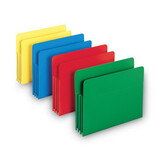 Smead SMD73500 Exp File Pockets, Straight Tab, Poly, Letter, Assorted, 4/box