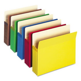 Smead SMD73890 Colored File Pockets, 3.5" Expansion, Letter Size, Assorted Colors, 25/Box