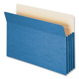 SMEAD MANUFACTURING CO. SMD74225 3 1/2" Exp Colored File Pocket, Straight Tab, Legal, Blue