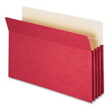 SMEAD MANUFACTURING CO. SMD74231 3 1/2" Exp Colored File Pocket, Straight Tab, Legal, Red