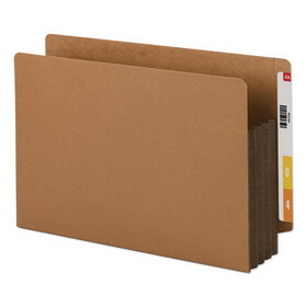 Smead SMD74681 Redrope Drop-Front End Tab File Pockets, Fully Lined 6.5" High Gussets, 3.5" Expansion, Legal Size, Redrope/Brown, 10/Box
