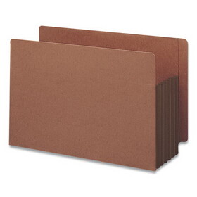 Smead SMD74691 Redrope Drop-Front End Tab File Pockets, Fully Lined 6.5" High Gussets, 5.25" Expansion, Legal Size, Redrope/Brown, 10/Box