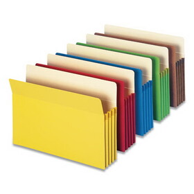 Smead SMD74892 Colored File Pockets, 3.5" Expansion, Legal Size, Assorted Colors, 5/Pack