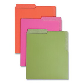 Smead SMD75406 Organized Up Heavyweight Vertical File Folders, 1/2-Cut Tabs, Letter Size, Assorted: Fuchsia/Orange/Peridot Green, 6/Pack
