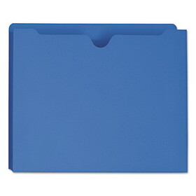 SMEAD MANUFACTURING CO. SMD75562 Colored File Jackets With Reinforced Double-Ply Tab, Letter, 11 Pt, Blue, 50/box