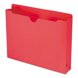 SMEAD MANUFACTURING CO. SMD75569 Colored File Jackets With Reinforced Double-Ply Tab, Letter, Red, 50/box