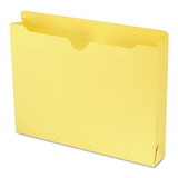 SMEAD MANUFACTURING CO. SMD75571 Colored File Jackets With Reinforced Double-Ply Tab, Letter, Yellow, 50/box