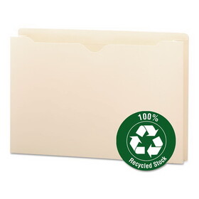 SMEAD MANUFACTURING CO. SMD75607 100% Recycled Top Tab File Jackets, Legal, 2" Exp, Manila, 50/box