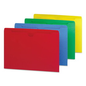 Smead SMD75613 Colored File Jackets with Reinforced Double-Ply Tab, Straight Tab, Letter Size, Assorted Colors, 100/Box