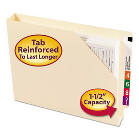 SMEAD MANUFACTURING CO. SMD75740 End Tab Jackets W/reinforced Tabs, Letter, 14pt Manila, 50/box