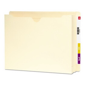 Smead SMD76910 Heavyweight End Tab File Jacket with 2" Expansion, Straight Tab, Letter Size, Manila, 25/Box