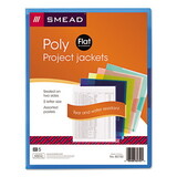 Smead SMD85750 Organized Up Slash Jackets, Letter, Poly, Clear/trans Assortment, 5/pack