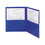 Smead SMD87701 Poly Two-Pocket Folder W/security Pocket, 11 X 8 1/2, Blue, 5/pack, Price/PK
