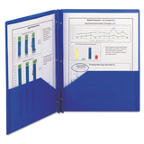 Smead SMD87726 Poly Two-Pocket Folder with Fasteners, 180-Sheet Capacity, 11 x 8.5, Blue, 25/Box