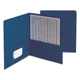 SMEAD MANUFACTURING CO. SMD87854 Two-Pocket Folder, Textured Paper, Dark Blue, 25/box