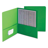 SMEAD MANUFACTURING CO. SMD87855 Two-Pocket Folder, Textured Paper, Green, 25/box