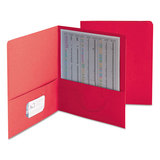 SMEAD MANUFACTURING CO. SMD87859 Two-Pocket Folder, Textured Paper, Red, 25/box