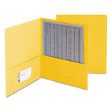 SMEAD MANUFACTURING CO. SMD87862 Two-Pocket Folder, Textured Paper, Yellow, 25/box
