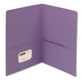 Smead SMD87865 Two-Pocket Folder, Textured Paper, Lavender, 25/box