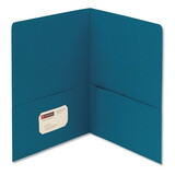SMEAD MANUFACTURING CO. SMD87867 Two-Pocket Folder, Textured Paper, Teal, 25/box