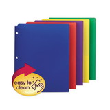 Smead SMD87939 Poly Snap-In Two-Pocket Folder, 50-Sheet Capacity, 11 x 8.5, Assorted, 10/Pack